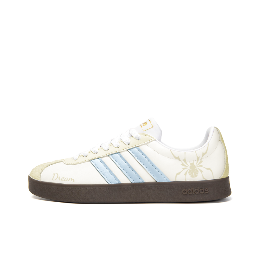 Adidas Neo VL Court 2.0 Slip Resistant Abrasion Resistant Low top Skateboard Shoes Unisex Light Yellow
