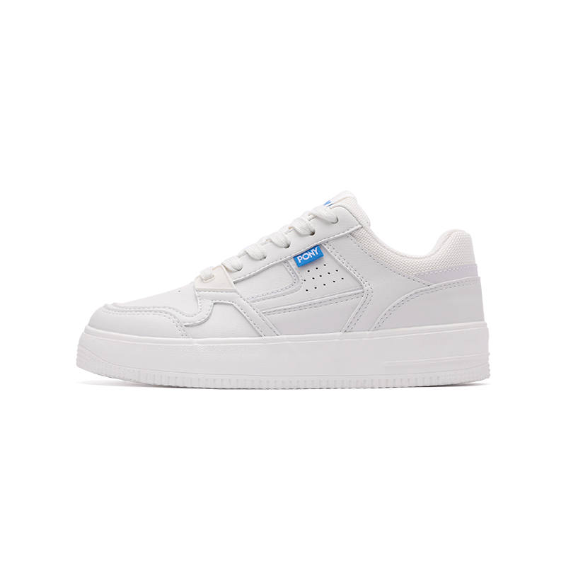 Pony Slip Resistant Abrasion Resistant Slip Resistant Abrasion Resistant Low top Skateboard Shoes Unisex White