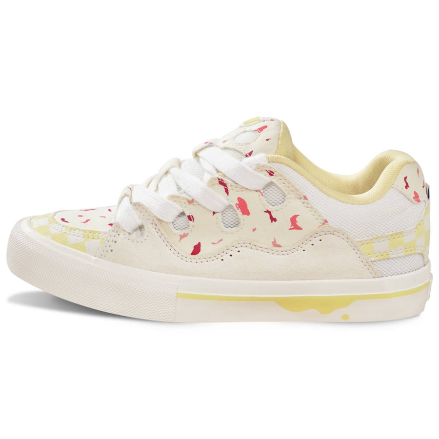 Ollieskate Magic Bake Abrasion Resistant Low top Skateboard Shoes Unisex White Yellow