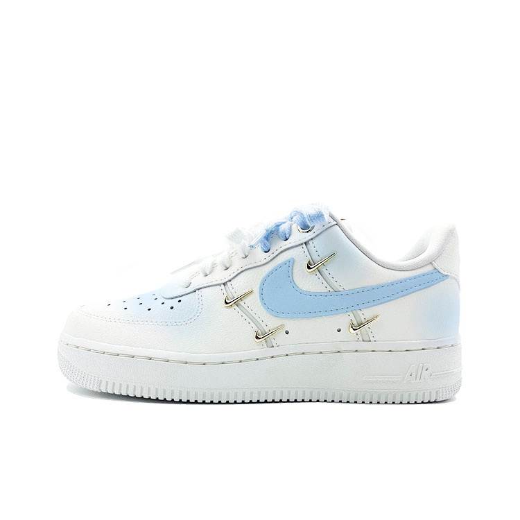 Nike Nike Air Force 1 Maris Sal Halo Abrasion Resistant Low top Skateboard Shoes Women's White Blue