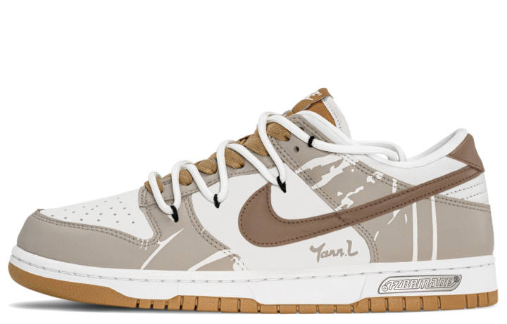 Nike Nike Dunk Slip Resistant Slip Resistant Low top Skateboard Shoes Men's White Brown