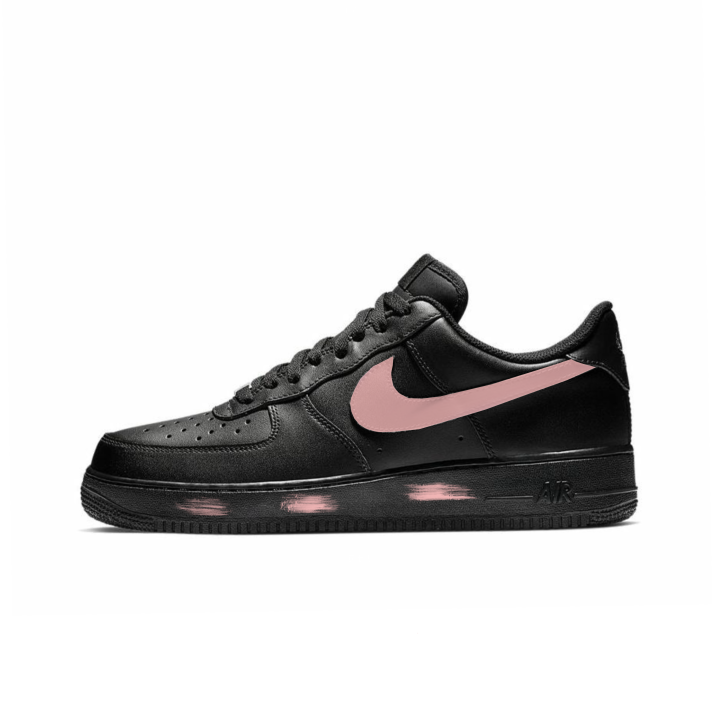Nike Nike Air Force 1 Slip Resistant Cushioning Abrasion Resistant Low top Skateboard Shoes Unisex Black