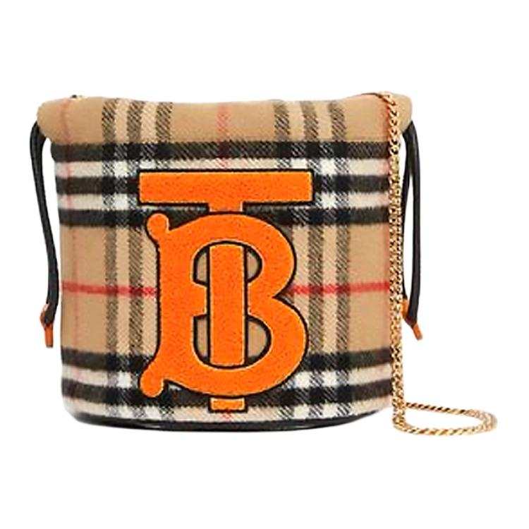 Burberry Wool Handbag, Shoulder Bag, Crossbody Bag Kids' Archive Beige