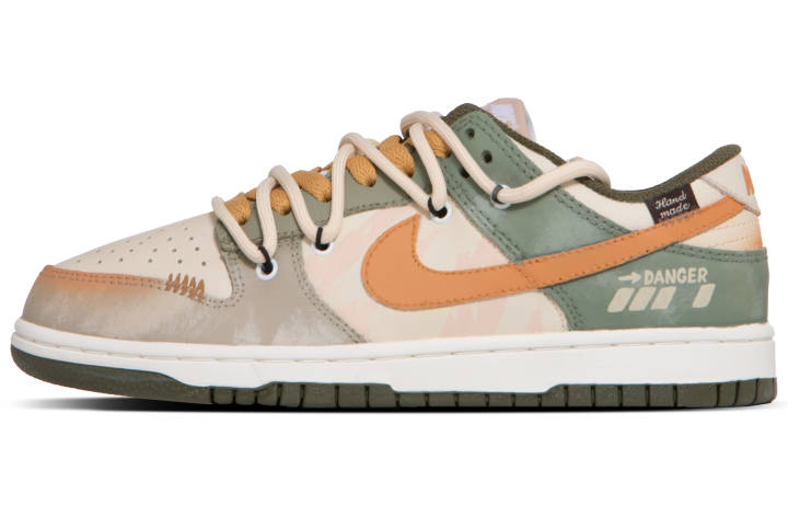 Nike Nike Dunk Slip Resistant Abrasion Resistant Slip Resistant Abrasion Resistant Low top Skateboard Shoes Unisex Tan