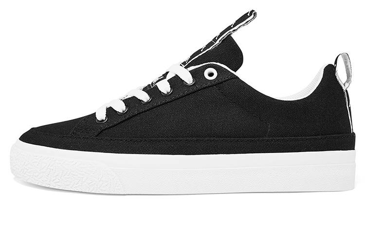Kappa Abrasion Resistant Slip Resistant Abrasion Resistant Slip Resistant Low top Skateboard Shoes Unisex Black