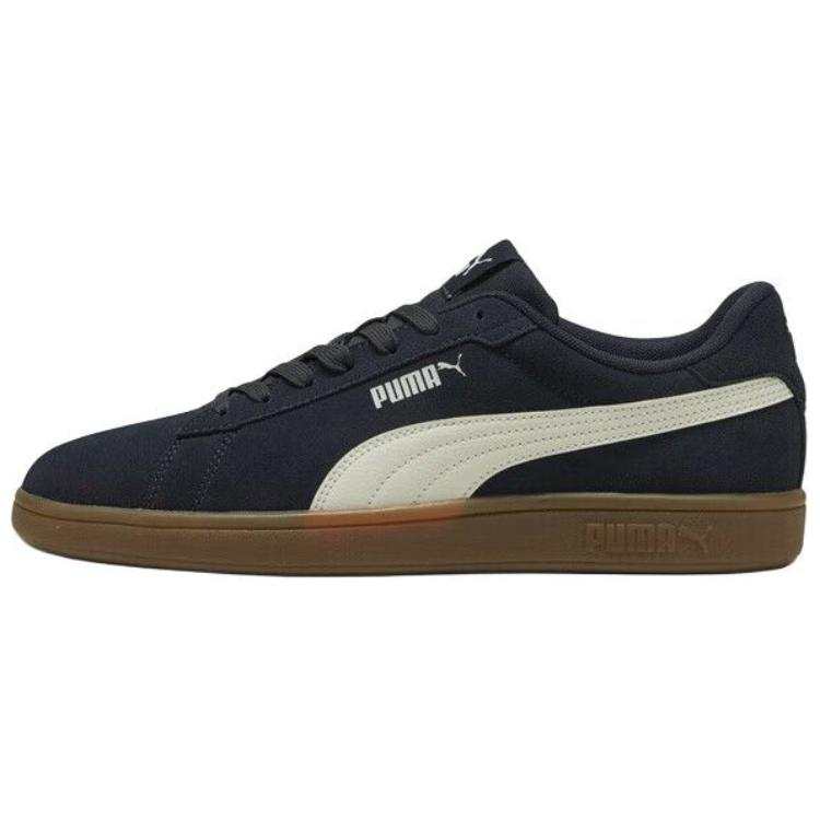 PUMA Smash 3.0 Split Cow Leather, Artificial Leather Breathable Low top Skateboard Shoes Unisex Blue White