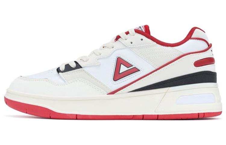PEAK Taichi 910 OG Comfortable Casual Slip Resistant Abrasion Resistant Low top Skateboard Shoes Unisex White Red