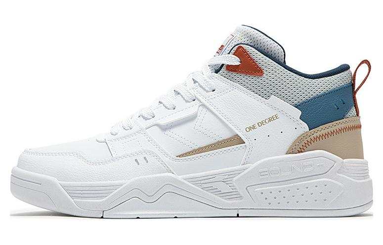 361° Slip Resistant Abrasion Resistant Slip Resistant Abrasion Resistant High top Skateboard Shoes Men's White Blue