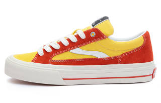 ODDCIRKUS Astley Neon Suede Balance Abrasion Resistant Slip Resistant Low top Skate Shoes Unisex Saffron