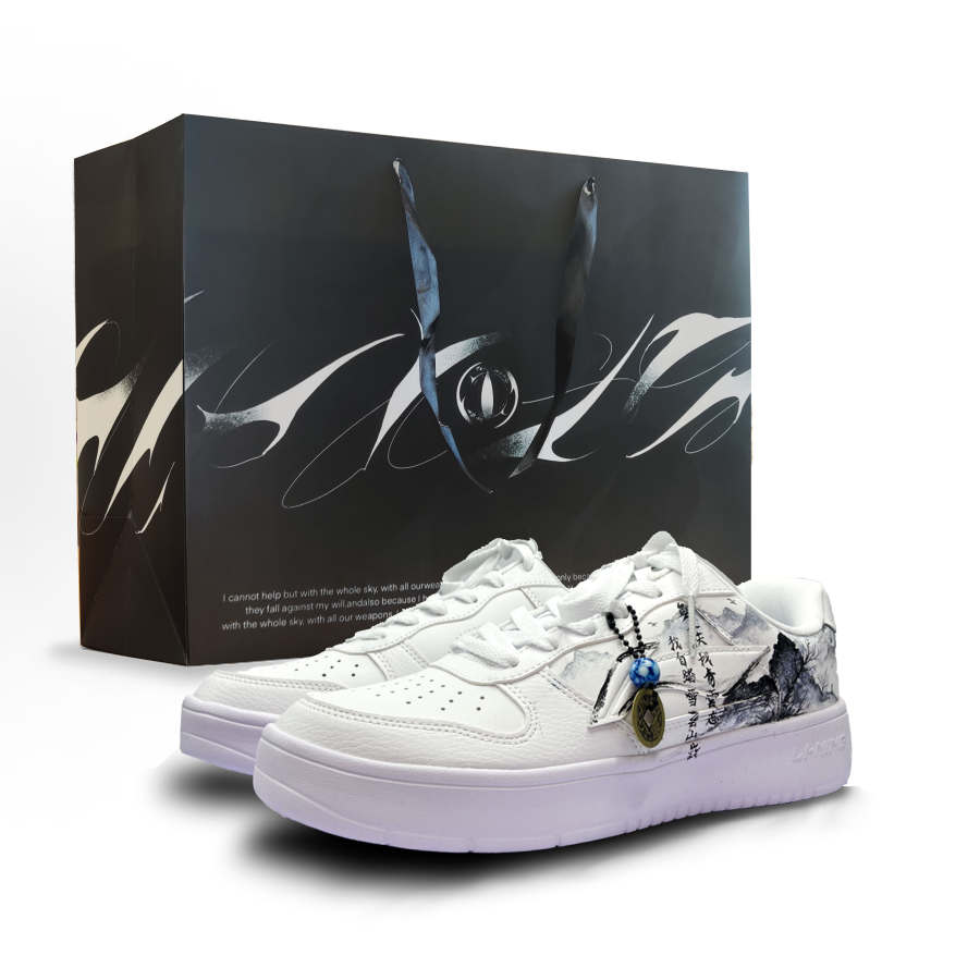 Li-Ning Li Ning Floating Boat Slip Resistant Waterproof Abrasion Resistant Low top Skateboard Shoes Men's White