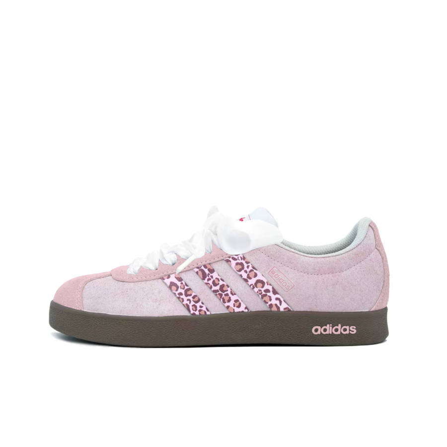 Adidas Adidas VL COURT 2.0 Slip Resistant Cushioning Abrasion Resistant Low top Skateboard Shoes Unisex Pink