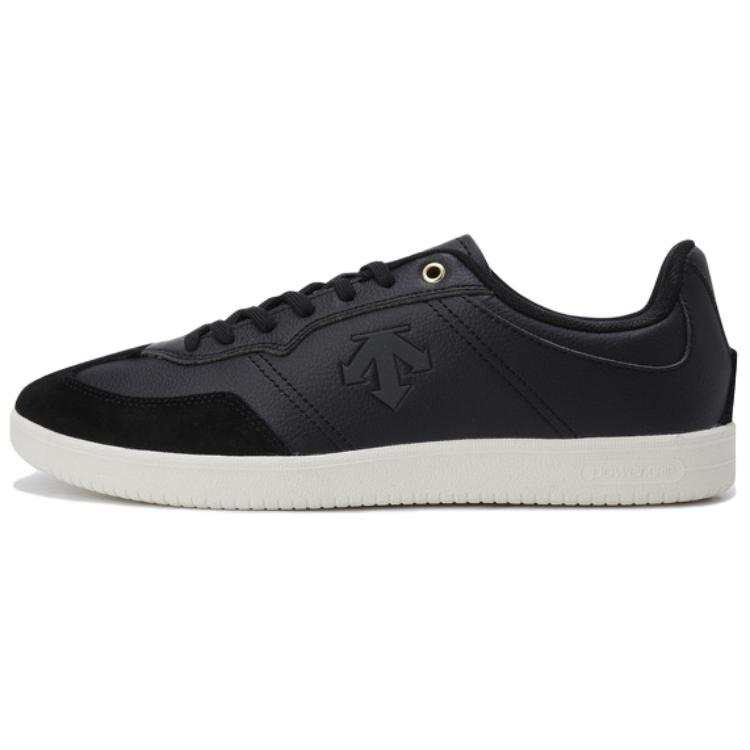 DESCENTE Cow Leather, Synthetic Leather Low top Skateboard Shoes Unisex Black