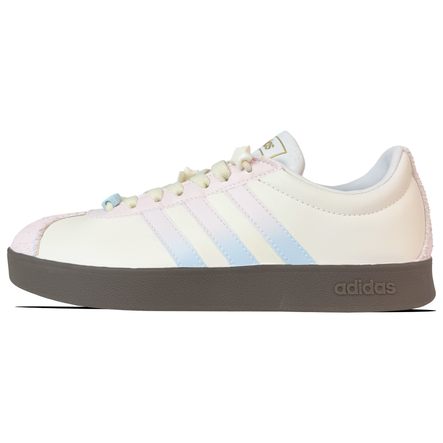 Adidas Adidas VL COURT 2.0 Abrasion Resistant Abrasion Resistant Low top Skateboard Shoes Unisex Pink Blue