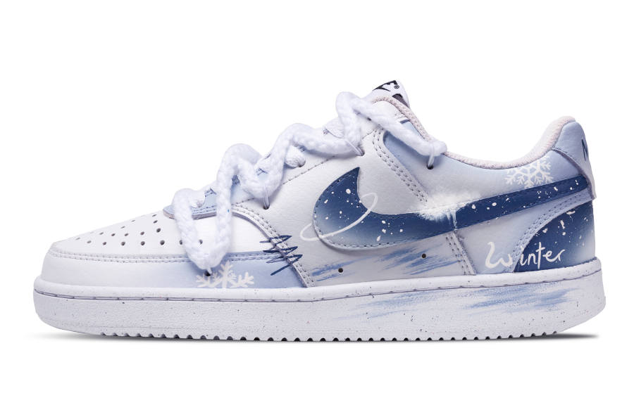 Nike Nike Court Vision 1 Cushioning, Wear Resistant Low top Skateboard Shoes Unisex White