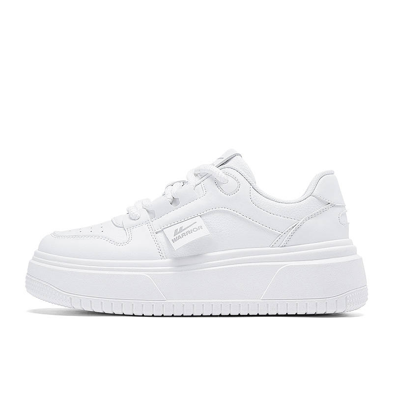 Warrior Slip Resistant Abrasion Resistant Low top Skateboard Shoes Women's White Gray