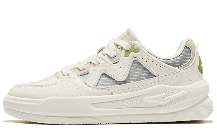 Erke White Peach Oolong 2.0lite Cushioning, Wear Resistant Low top Skateboard Shoes Women's White Gray Pink