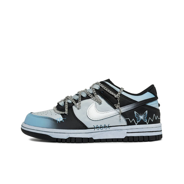 Nike Nike Dunk Low top Skateboard Shoes GS Blue White Black