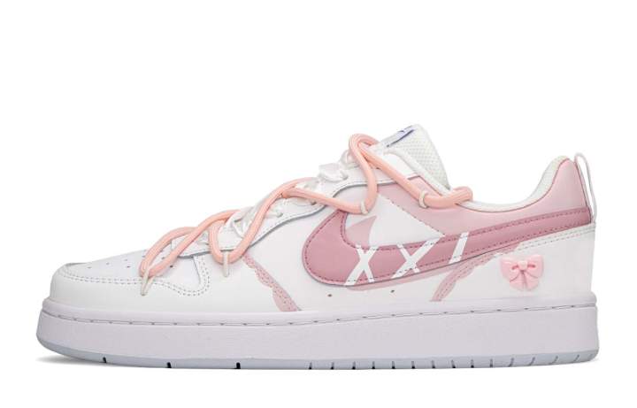 Nike Nike Court Borough Height Increasing Height Increasing Low top Skateboard Shoes GS Pink White