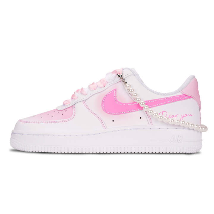 Nike Nike Air Force 1 Pink Pearl Non slip Lightweight Low top Skateboard Shoes Women's Pink
