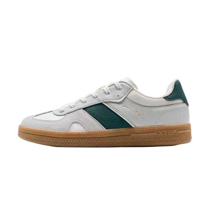 XTEP Slip Resistant Abrasion Resistant Low top Skateboard Shoes Women's Lunar Stone Gray