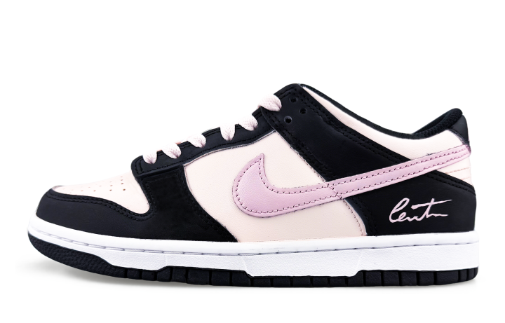 Nike Nike Dunk Abrasion Resistant Low top Skateboard Shoes Women's Black Pink