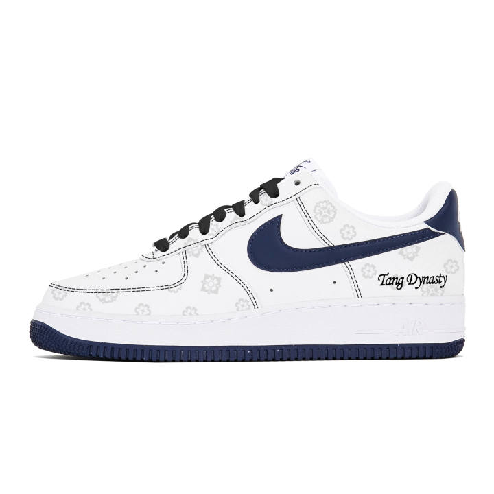 Nike Nike Air Force 1 Slip Resistant Lightweight Non slip Lightweight Low top Skateboard Shoes Men's White Blue