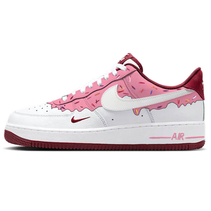 Nike Nike Air Force 1 Sweet Candy, Smooth Ice Cream Slip Resistant Abrasion Resistant Low top Skateboard Shoes Men's