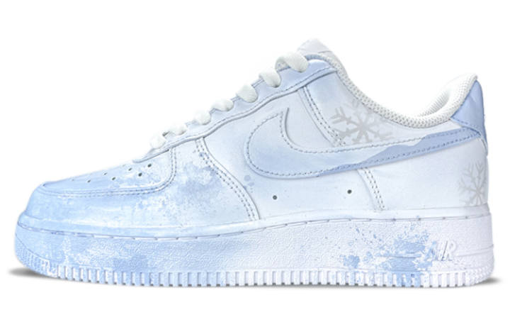 Nike Nike Air Force 1 '07 Synthetic Leather Coverage Thermal Coverage Low top Skateboard Shoes Men's Blue White