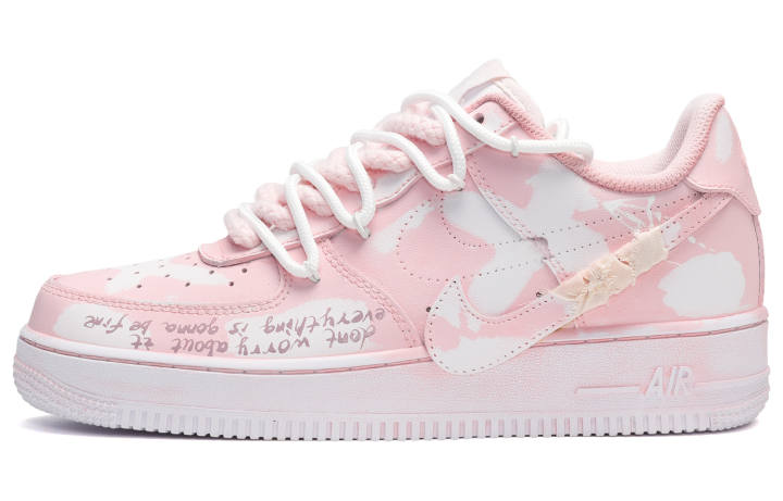 Nike Nike Air Force 1 Air Force 1 Low top Skateboard Shoes Women's White Pink
