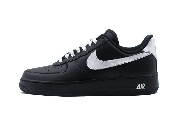 Nike Nike Air Force 1 Silver Winged Warrior Abrasion Resistant Low top Skateboard Shoes Unisex Black Silver