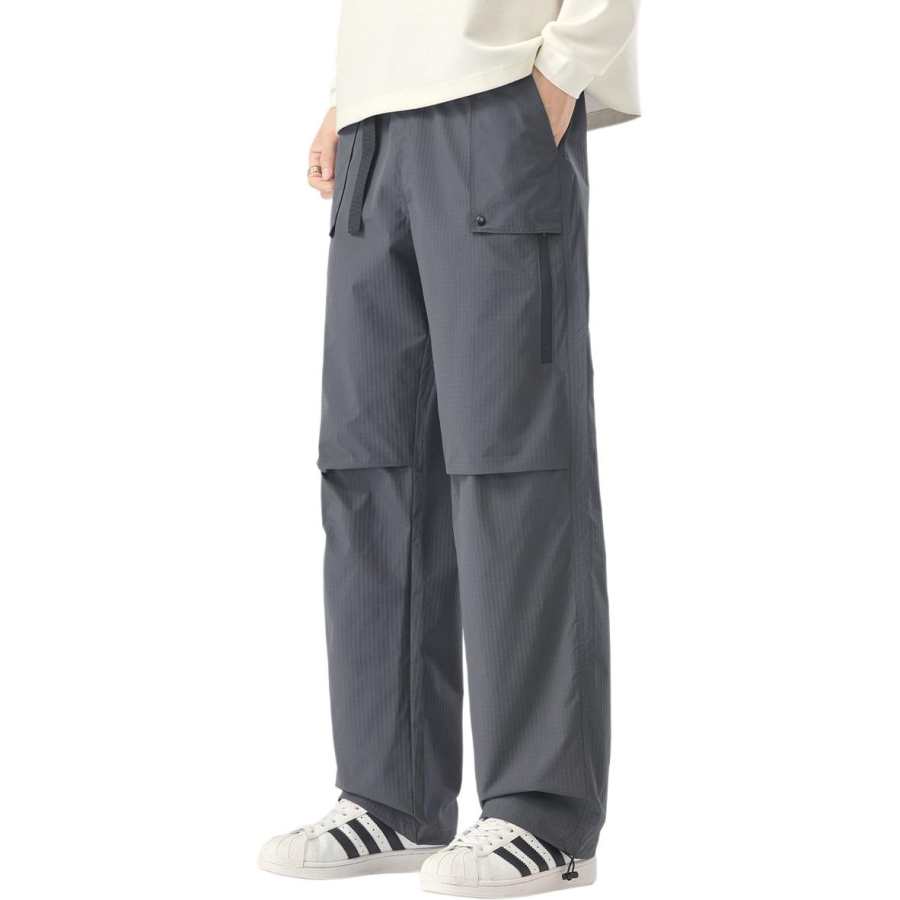 Tonlion Casual Pants Unisex Moderate Straight Fit Pants
