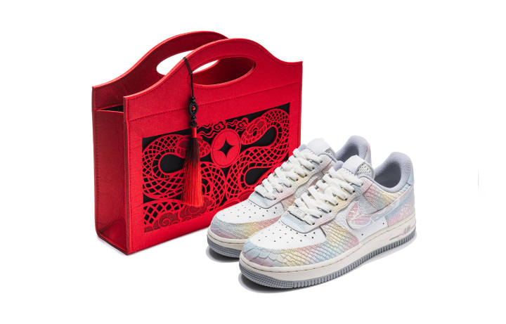 Nike Nike Air Force 1 Slip Resistant Abrasion Resistant Low top Skateboard Shoes Women's Pink Blue