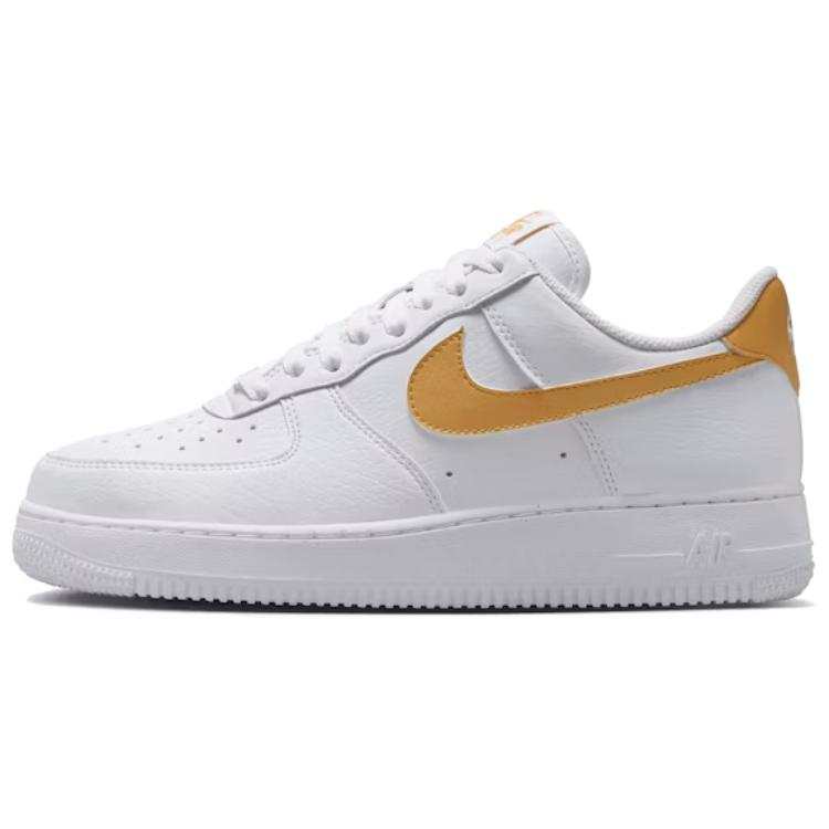 Nike Nike Air Force 1 Low top Skateboard Shoes Women's White Yellow