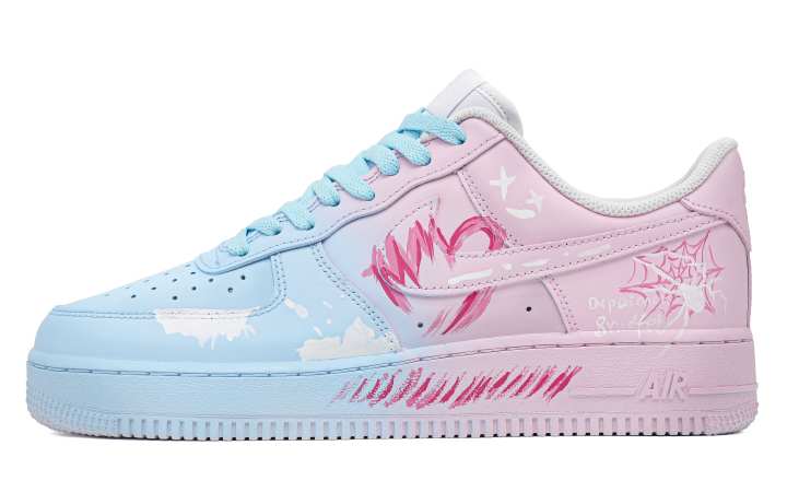 Nike Nike Air Force 1 Magic Trail Lightweight Low top Skateboard Shoes Unisex Blue Pink