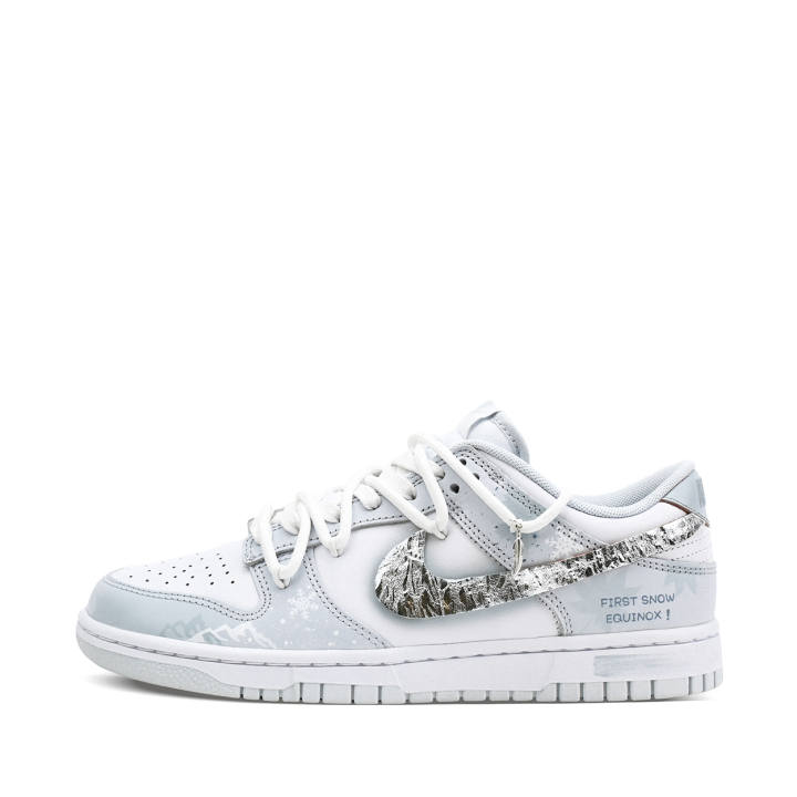 Nike Nike Dunk Low top Skateboard Shoes Unisex Gray Blue Silver