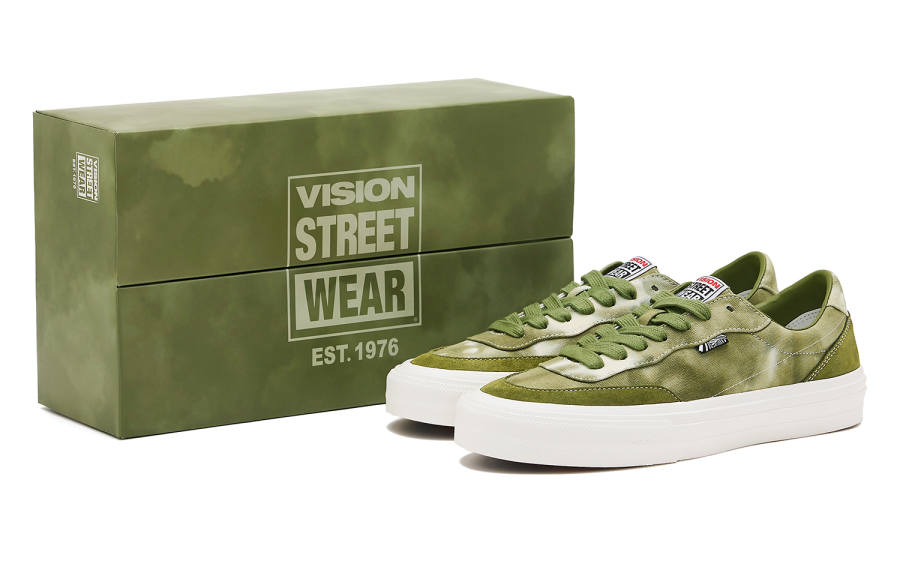 Vision Street Wear Flat Top Low top Skateboard Shoes Unisex Forest Green