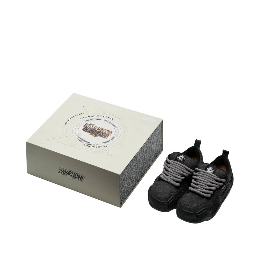 Heyday x ALLUME FEU X '2023' Slip Resistant Low top Skateboard Shoes Unisex Black