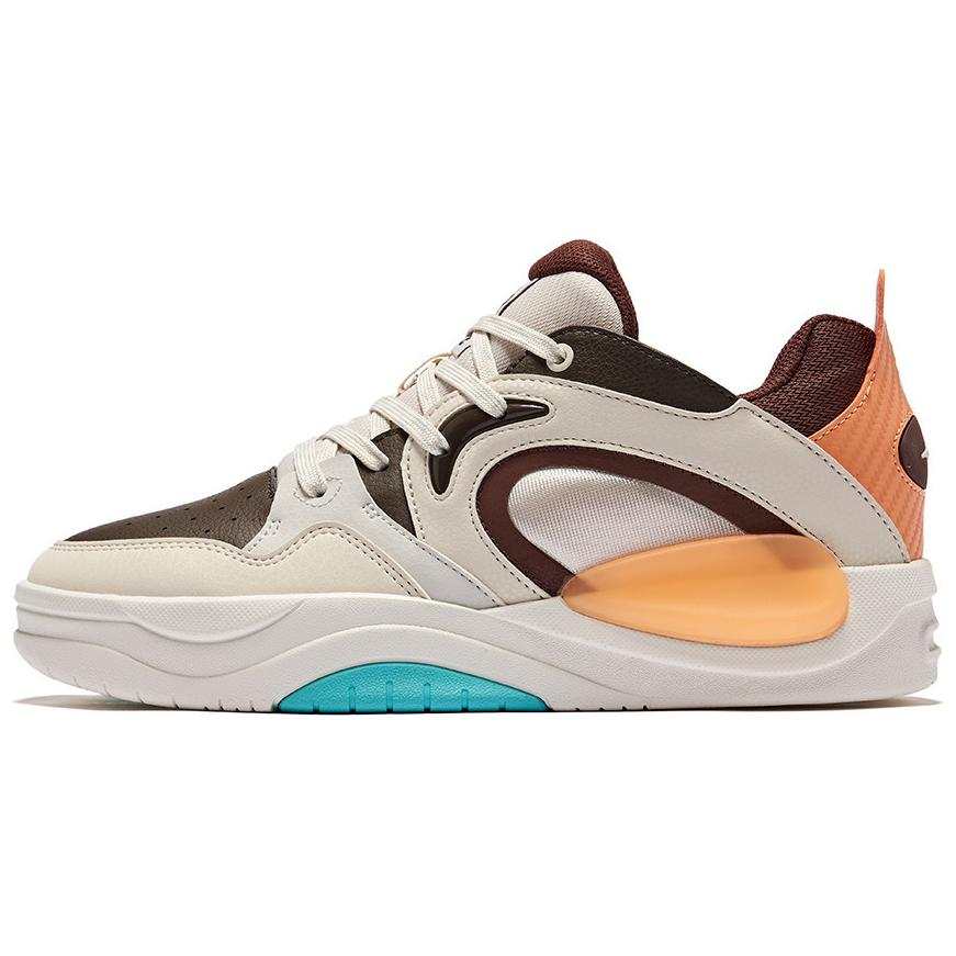 Erke Impression Panda 3 Wear resistant And Lightweight Low top Skateboard Shoes Men's Dark Sandalwood Eggnog Gray