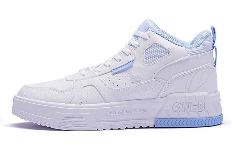 361° Slip Resistant Abrasion Resistant Slip Resistant Abrasion Resistant Mid top Skateboard Shoes Women's White Blue