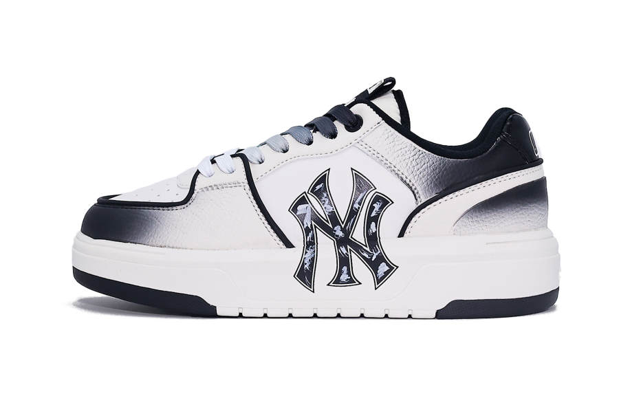MLB Chunky Liner Cushioning, Wear Resistant Low top Skateboard Shoes Unisex Black White
