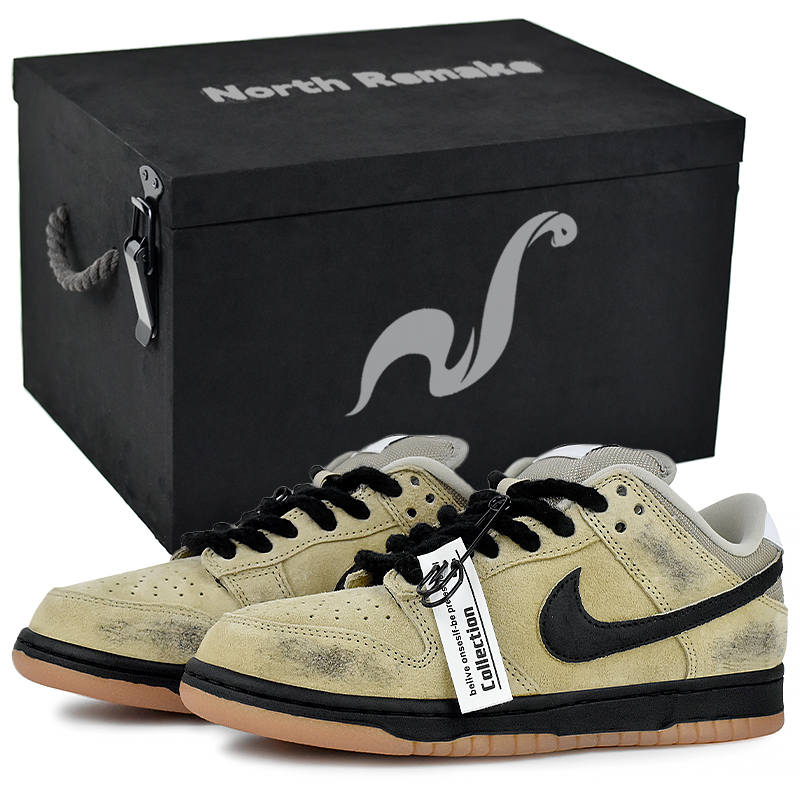Nike Nike Dunk SB Abrasion Resistant Low top Skateboard Shoes Unisex Black Brown