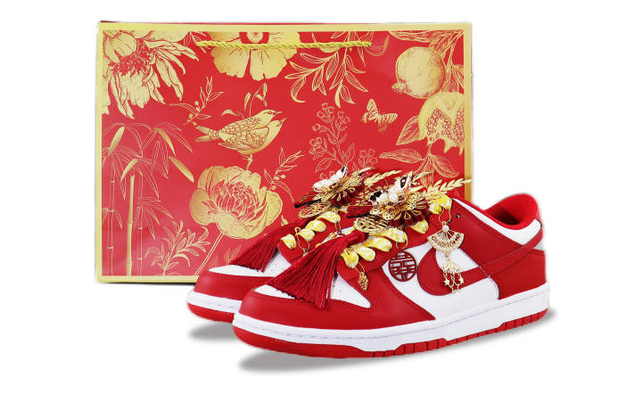 Nike Nike Dunk Abrasion Resistant Low top Skateboard Shoes Unisex Red