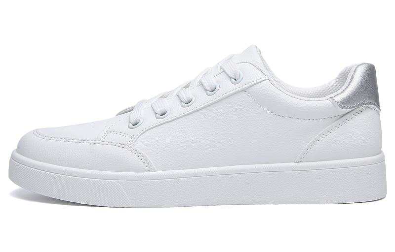 WARRIOR Warrior Slip Resistant Low top Skateboard Shoes Men's White Silver