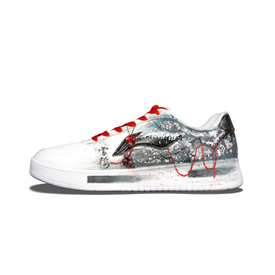 Li-Ning Li Ning Floating Boat Slip Resistant Cushioning Abrasion Resistant Low top Skateboard Shoes Unisex Gray
