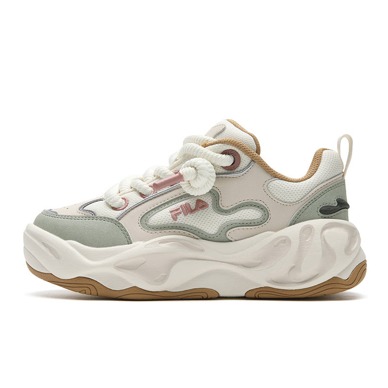 FILA BROOK 2 Low top Skateboard Shoes Women's Pink Yellow White