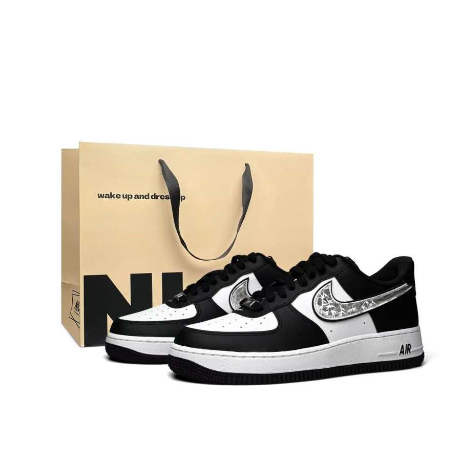 Nike Nike Air Force 1 Abrasion Resistant Low top Skateboard Shoes Unisex Black White