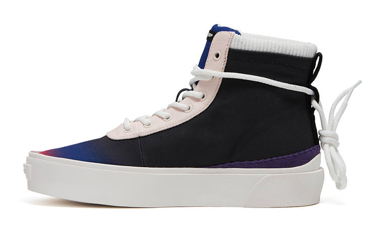 EQLZ EQUALIZER EQLZ EQUALIZER Fault Canvas Slip Resistant High top Skateboard Shoes Unisex Black Misprint