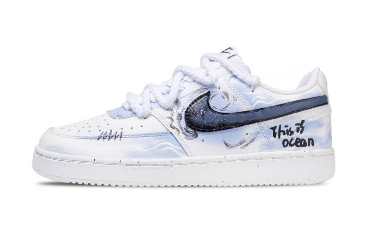 Nike Nike Court Vision 1 Reverse Stream Begonia Abrasion Resistant Abrasion Resistant Low top Skateboard Shoes Men's
