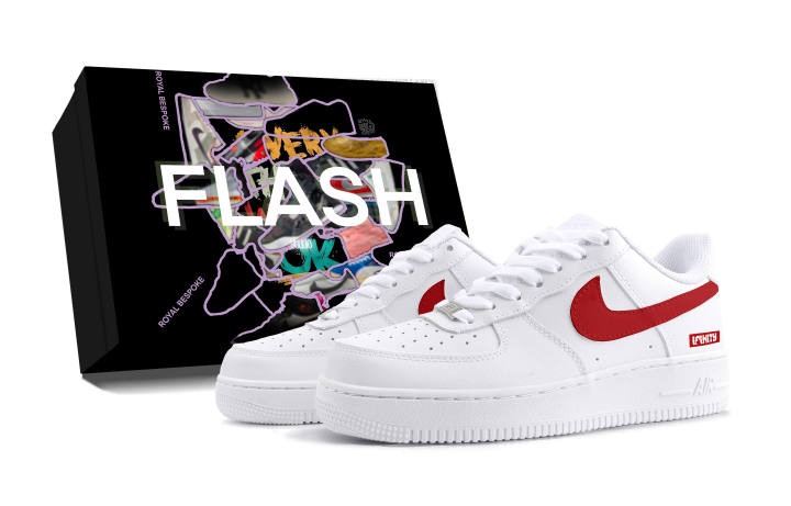 Nike Nike Air Force 1 Infinity, Box Included Low top Skateboard Shoes Unisex Red White