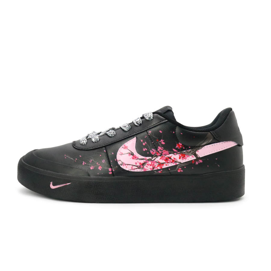 Nike Nike Court Shot Four Gentlemen Plum Leather Abrasion Resistant Low top Skateboard Shoes Men's Black Brown Pink Basic